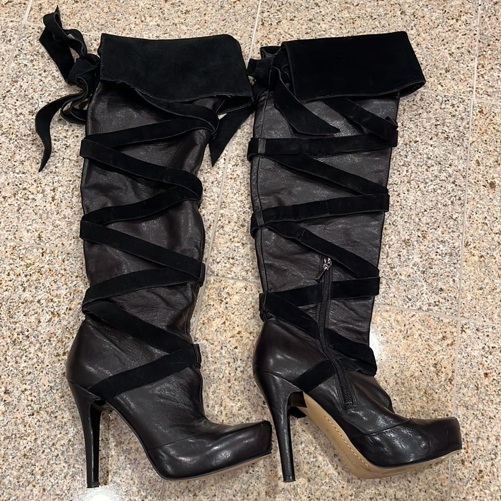 Boutique 9 Over the Knee  Leather Boots Size 6.5